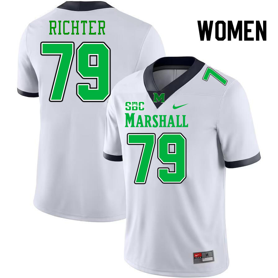 Women #79 Christian Richter Marshall Thundering Herd SBC Conference College Football Jerseys Stitche